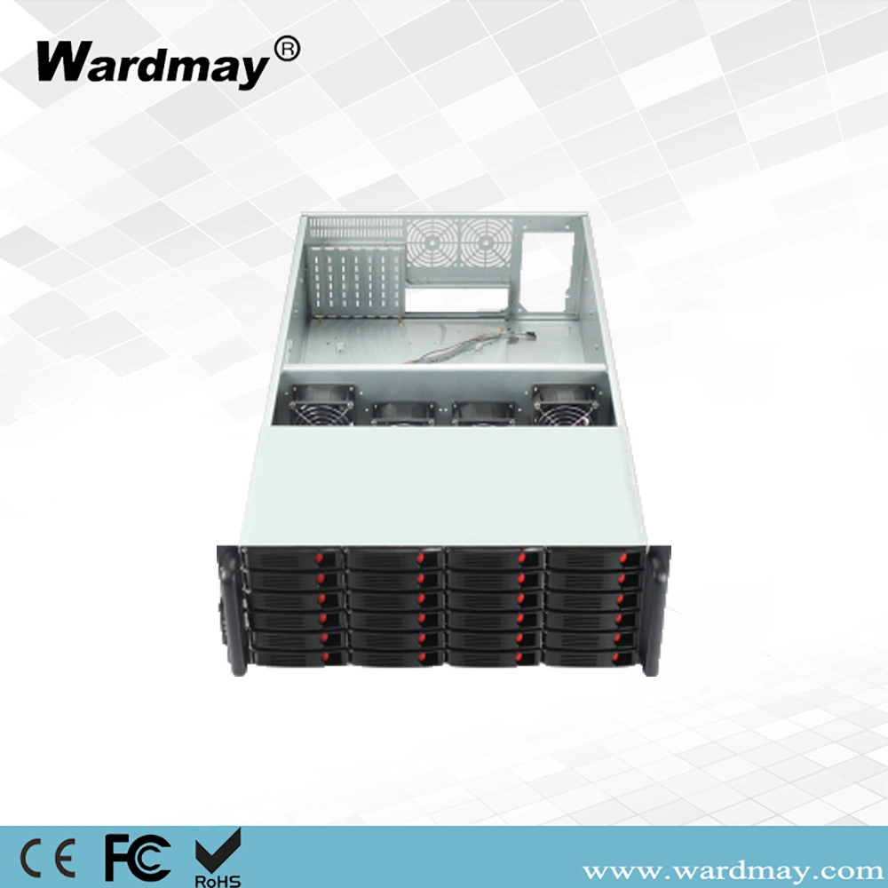 4u 24 bahías intercambiable en caliente de caja de Servidor de almacenamiento de alto Montaje en Rack Server 3.5" HDD