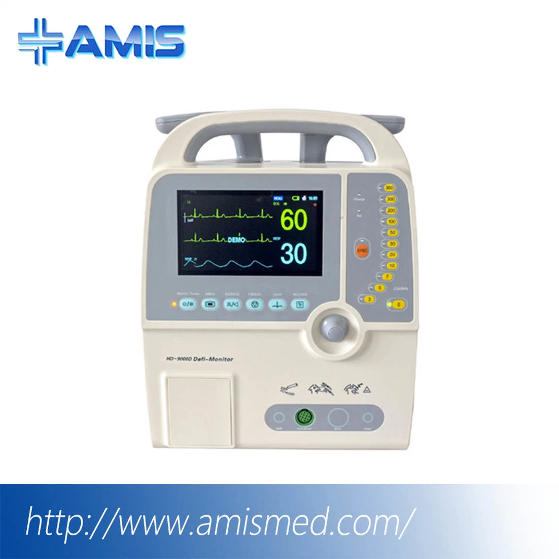 Portable Biphasic Automated External Defibrillator Monitor