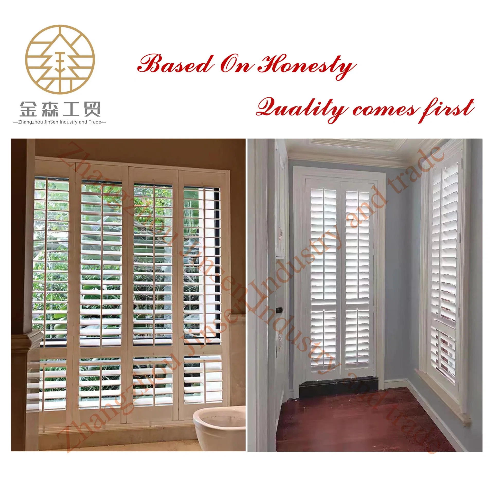 Wholesale/Supplier Customized Aluminum/Vinyl Plantation Shutters with Different Design