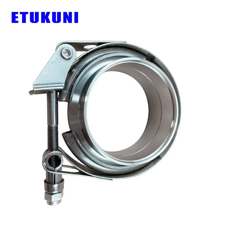 All Stainless Steel V Band Screw Clamp Exhaust Muffler Pipe Connection