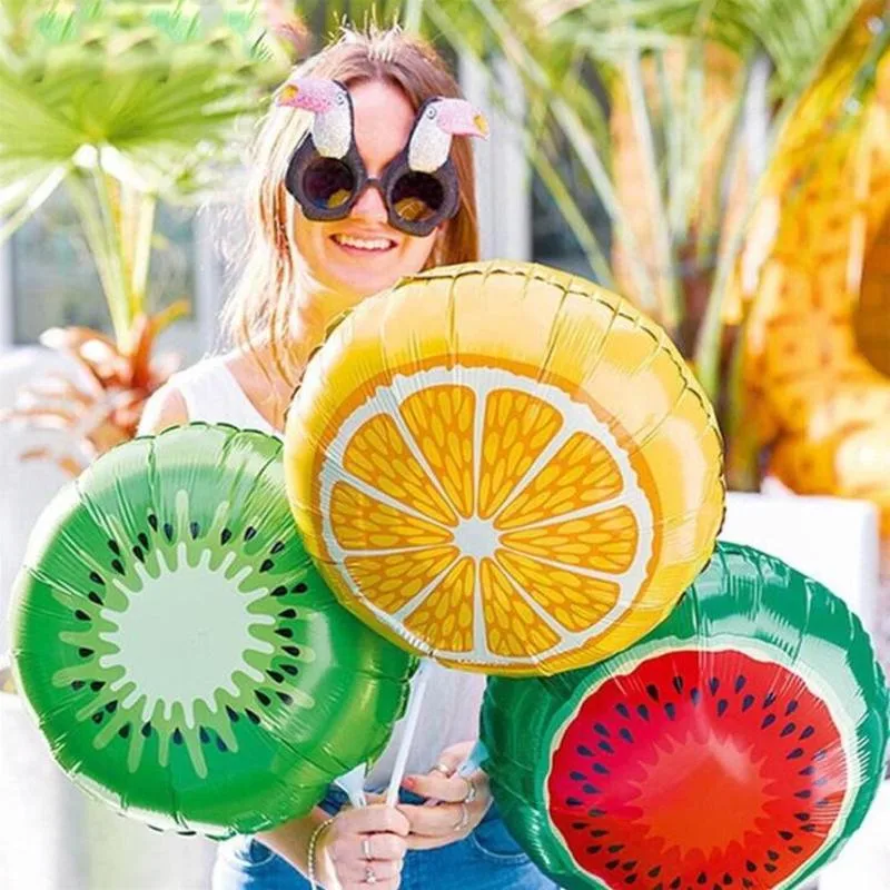 Hawaii Theme Party Foil Balloons Flamingo Pineapple Ice Cream Fruits Balloons Summer Party Birthday Decoration Party