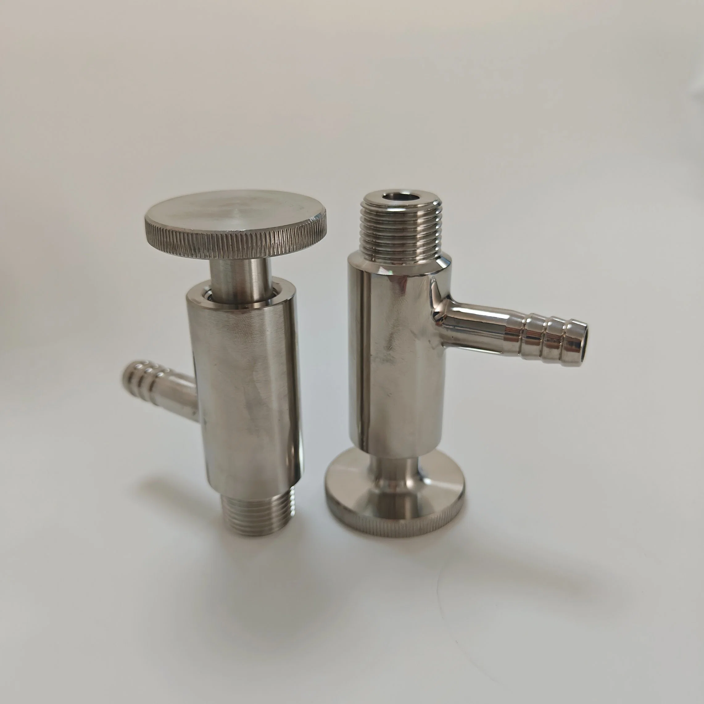 304 Stainless Steel Sanitary Quick-Fit Wine Sample Valve Aseptic Ss Tri Try Clamp/Male Thread Sampling Valve Sample Cock Valve