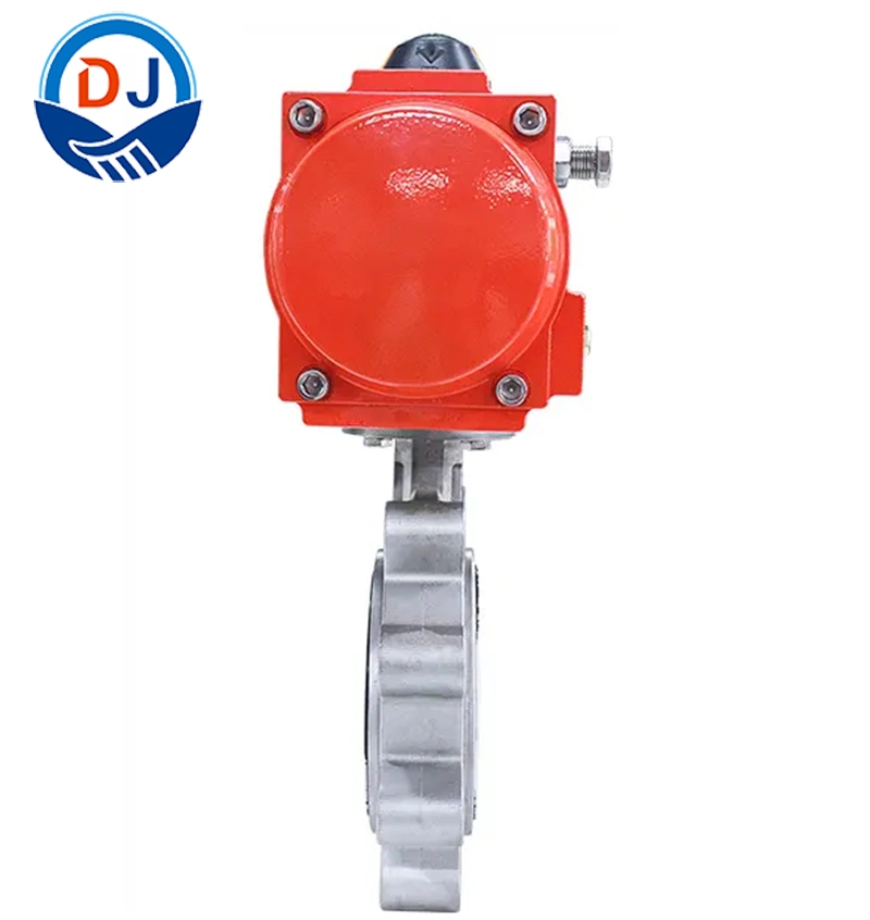 Stainless Steel Pneumatic Actuated Wafer Lug Support Butterfly Valve