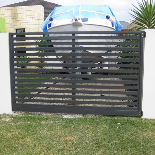 American Style Modern OEM Customization Courtyard Flat Gate Aluminum Art Door