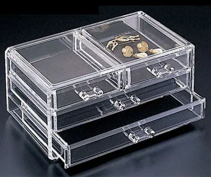 Custom Acrylic Plastic Makeup Box with Mirror