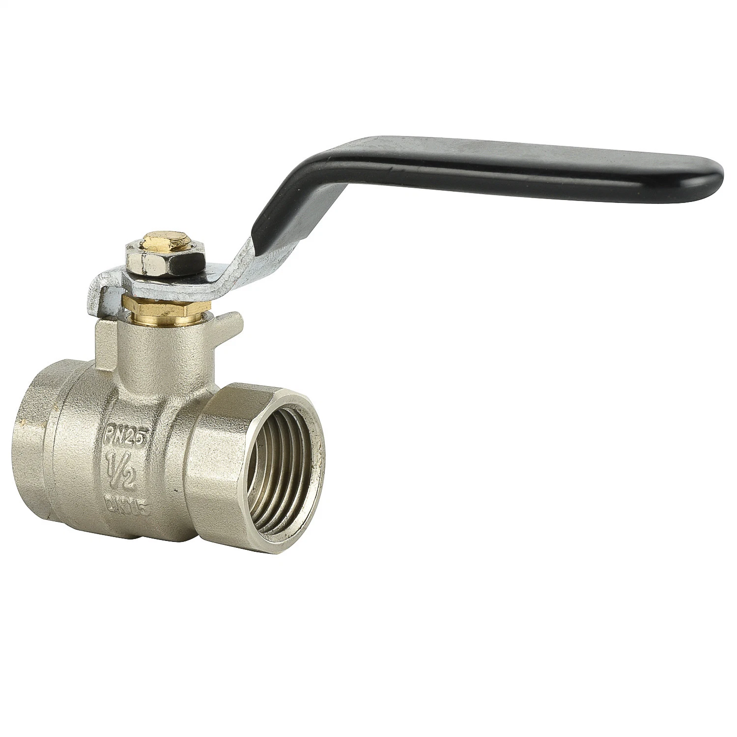 Brass Forged Water Pipe Ball Valves Full Range with Level Handle Nickel Plating