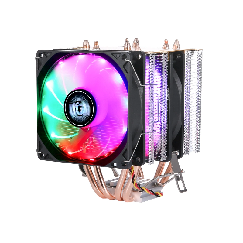 2 Fan Double Tower 4 Heat Pipe CPU Cooler Air Heatsink Copper Pipe Cooling PC Fan for Intel 1700 115X 1200 1366 AMD I3 I5 I7