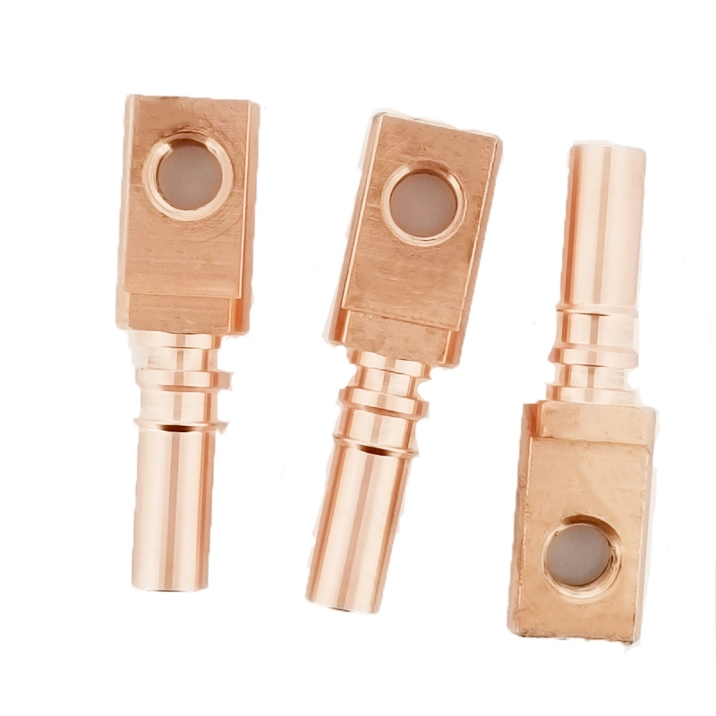 China Automotive Supplier Customized CNC Lathe Precision Copper Terminal Hardware Copper Parts Turning Car Audio Terminal Connector Accessories