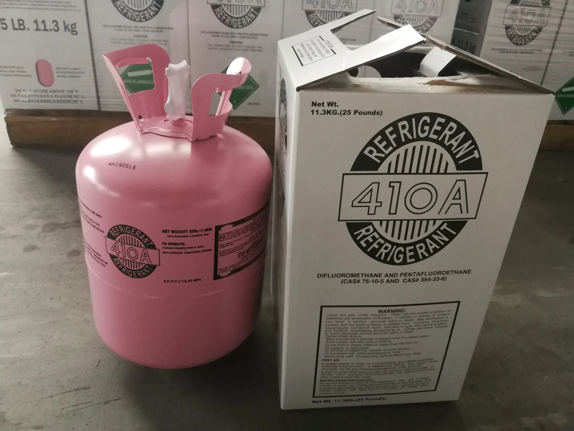 11,3kg Non-Flammable tanque de gas refrigerante R410A.