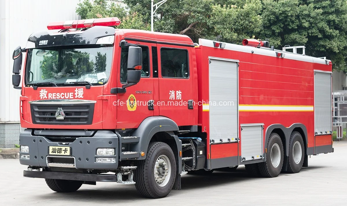 Camión de bomberos industrial Sitrak 18000L con tanque de agua y espuma