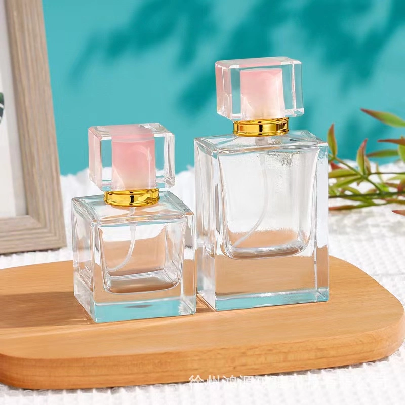 Wholesale/Supplier Luxury 30ml 50ml 100ml Clear Empty Square Shaped Glass Spray Perfume Bottle