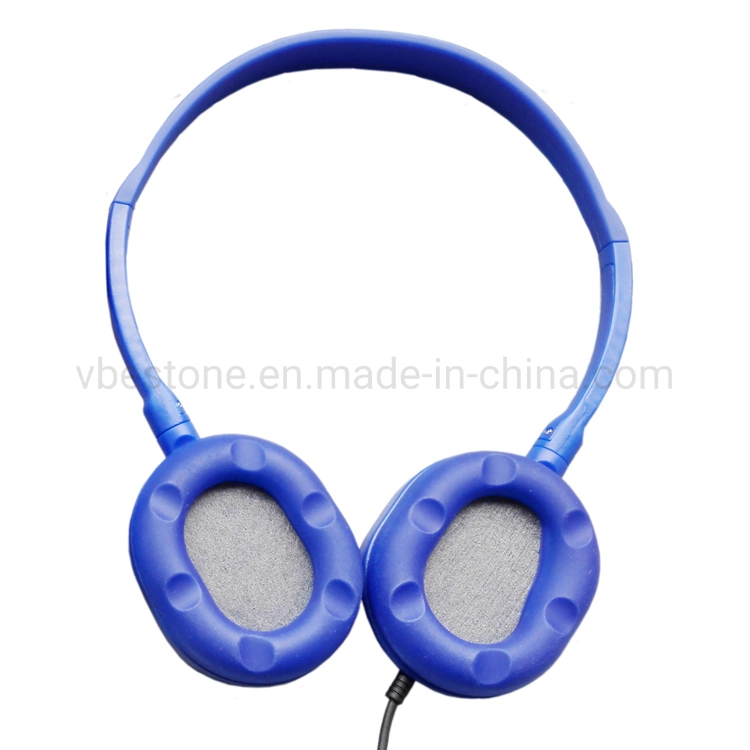 Customized Plastic Sports Headphone Wired Headphone Disposable Headset for Gifts Over Ear Headphone