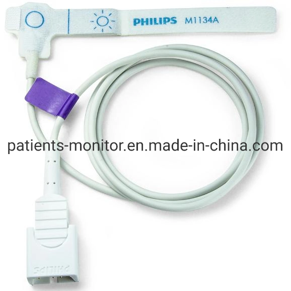 Philips M1134A Adhesive-Free Disposable SpO2 Wrap Sensor Ref 989803164921