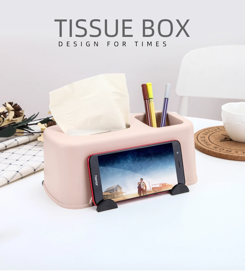 Plastic Tissue Holder Storage Organizer Plastic Tissue Box for Home Car Office