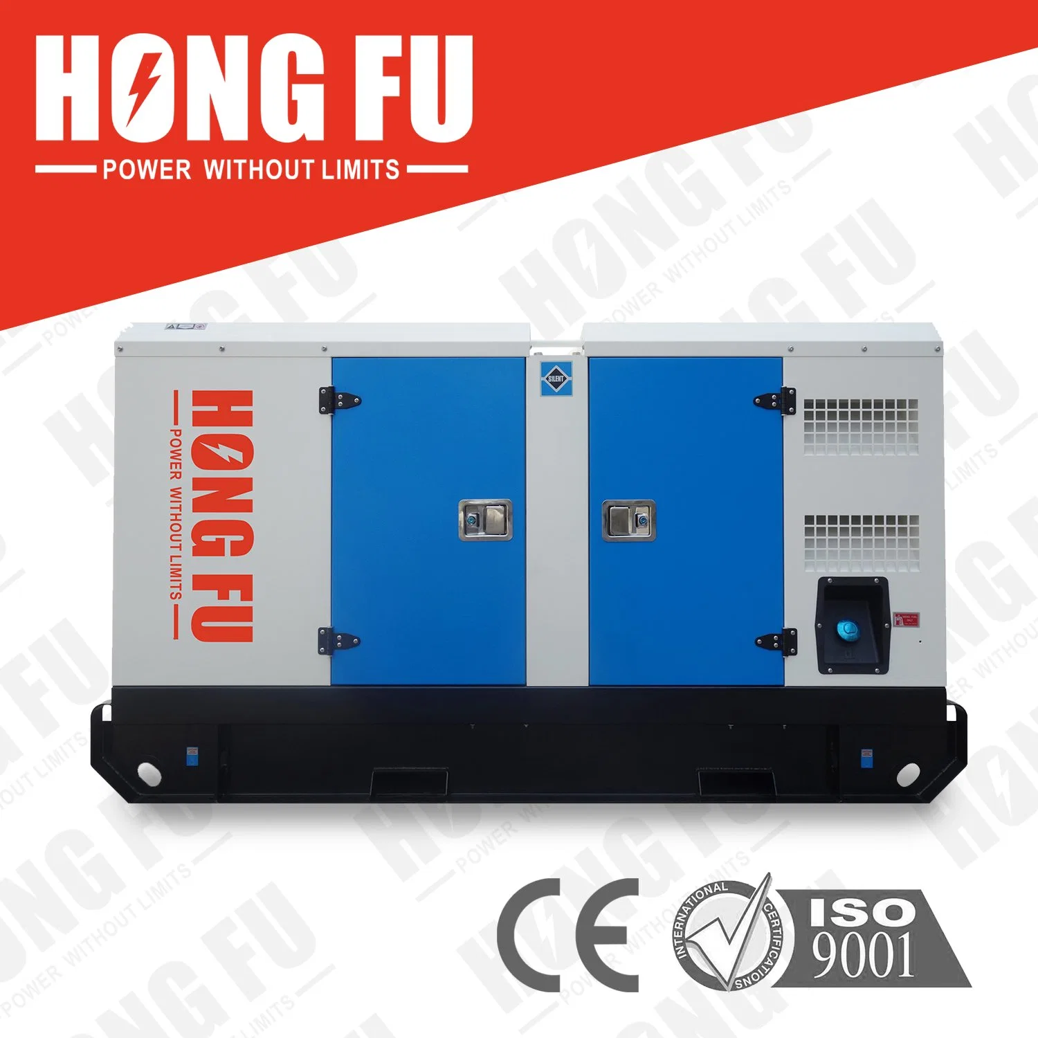 Chinese Yuchai Series 375kVA 413kVA Open Frame/Canopied Silent Less Fuel Engine Power Diesel Generators for Industrial Rental Use From Hongfu Power