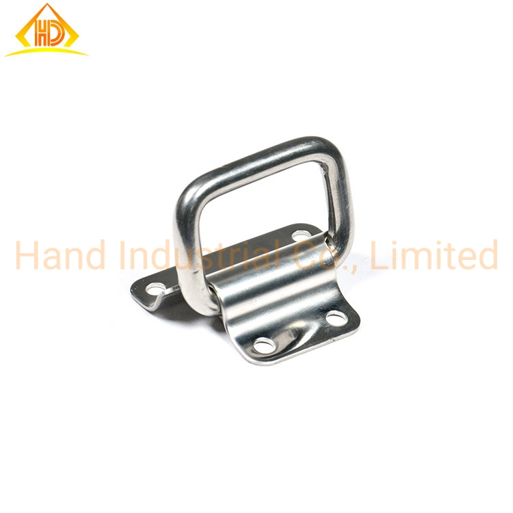 Stainless Steel Silver Adjustable Heavy Duty Folding Tool Box Spring Handle for Door