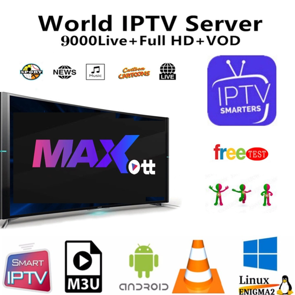 Max Ott VIP Reseller IPTV Control Panel Wholesale/Suppliers for Distributors IP TV Subscriptions with Credits French USA Arabic Worldwide Channels Maxott