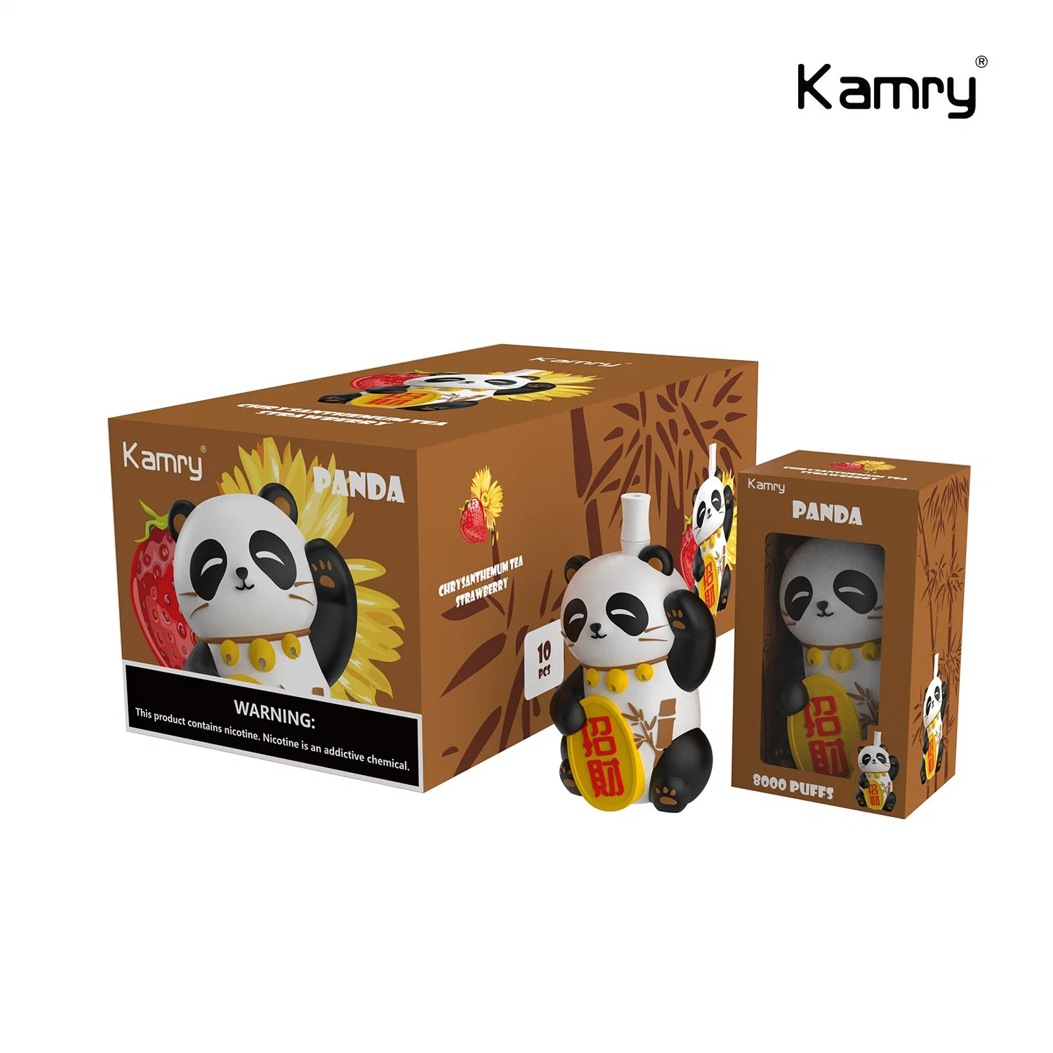 Kamry Auto-modélisation Lucky Panda 8000 Puff Vente en gros Vape jetable rechargeable CE RoHS Bar Wape