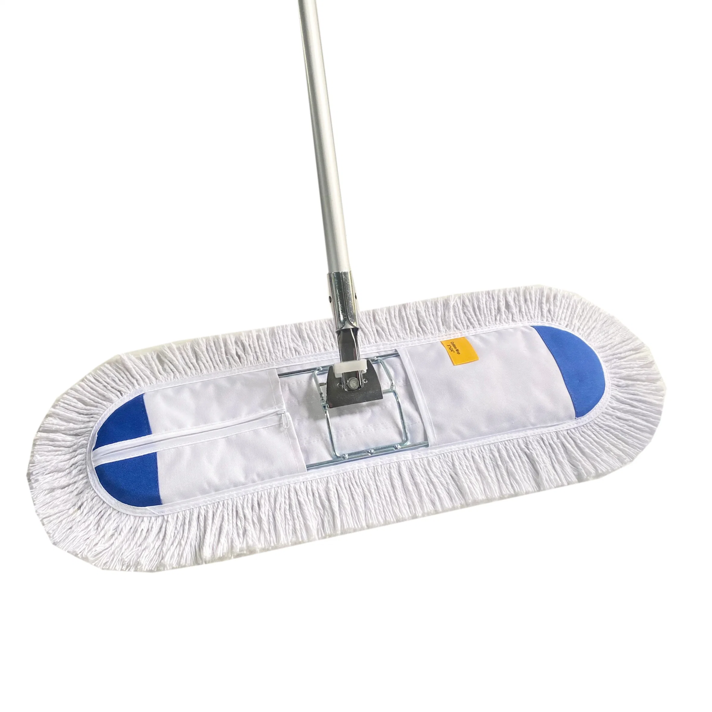 36&prime; &prime; Cotton Flat Mop Metal Frame Clamp Mop Industrial Mop Outdoor Mop Indoor Mop