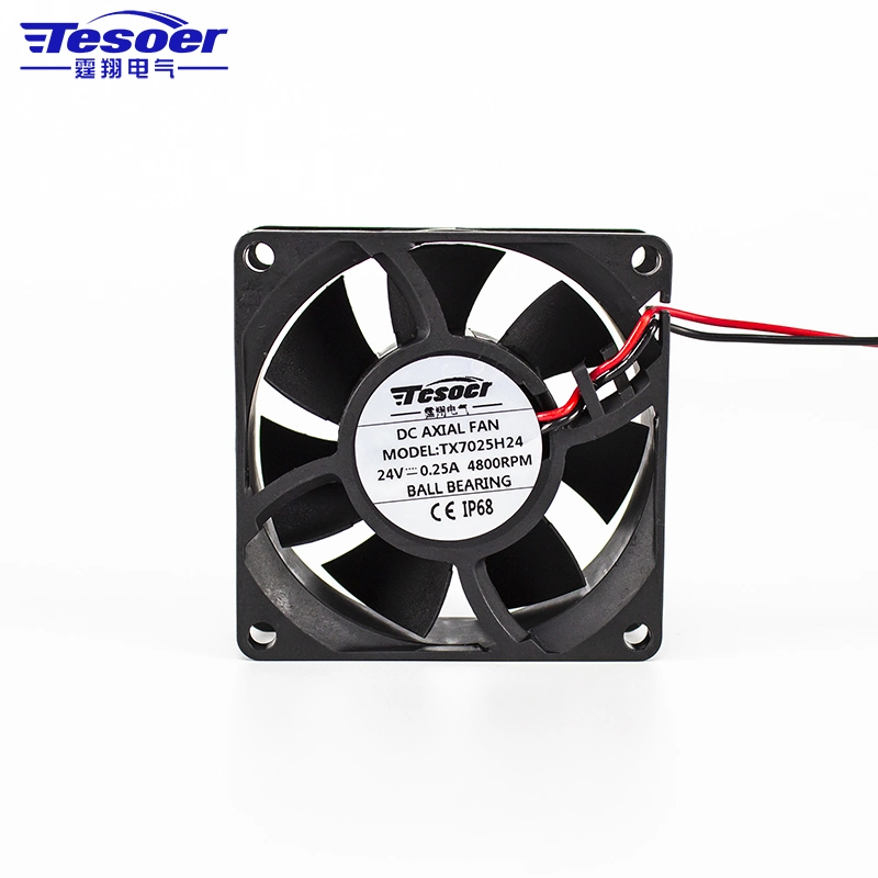 Ventilador axial para ventilador de 12V 24V 48V DC para electricidad 70x70x25 mm Panel TX7025