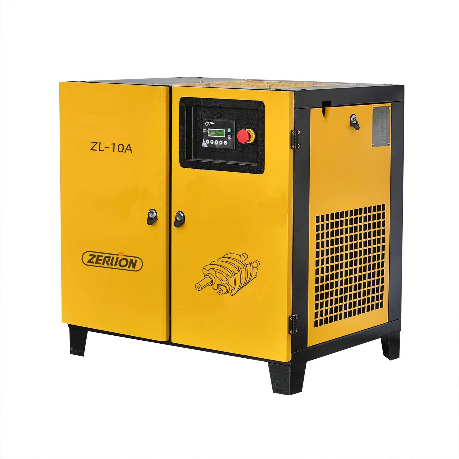 7.5kw 10HP Stationary Screw Air Compressor High Efficiency Airend Direct Driven Rotary Screw Air Compressor with Air Cooling