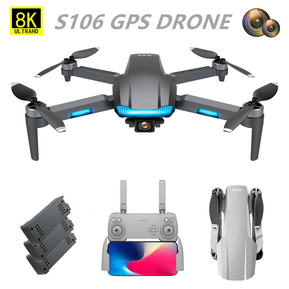 S106 UAV GPS Aerial Photography HD 5g Professional RC plane جهاز رباعي الأسطوانات ذو عمر بطارية طويل جداً بتقنية WiFi للضبط الكهربائي