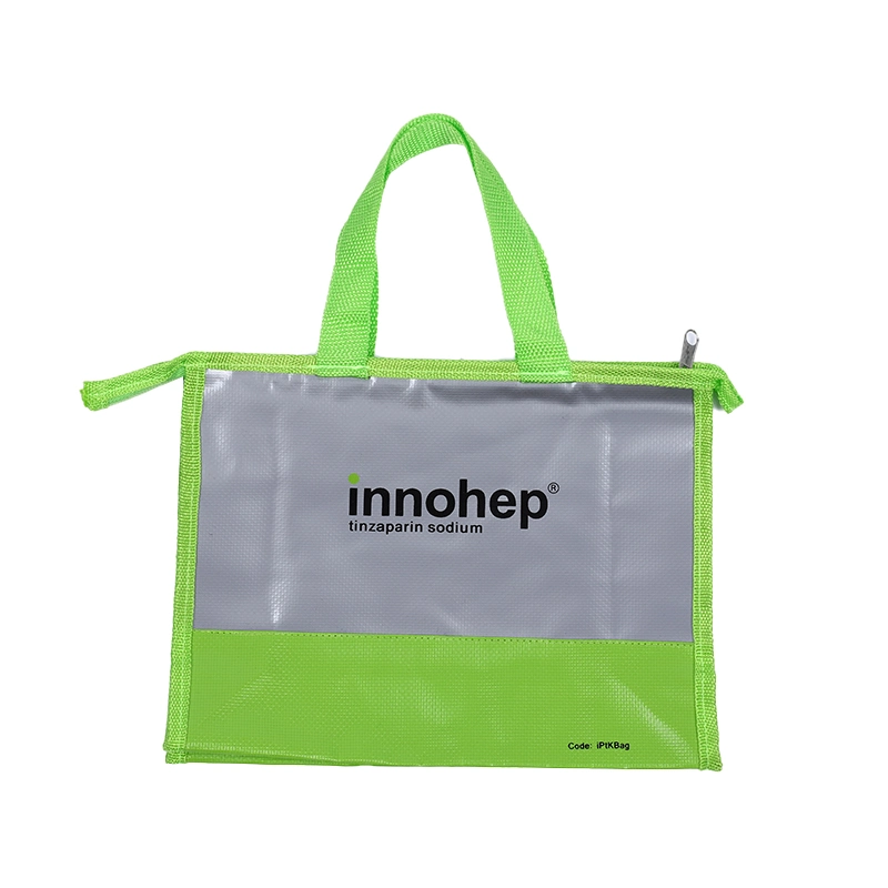 Custom Logo PVC Mesh Fabric Mini Tote Bag Promotion Gift Storage Bag for Medicine