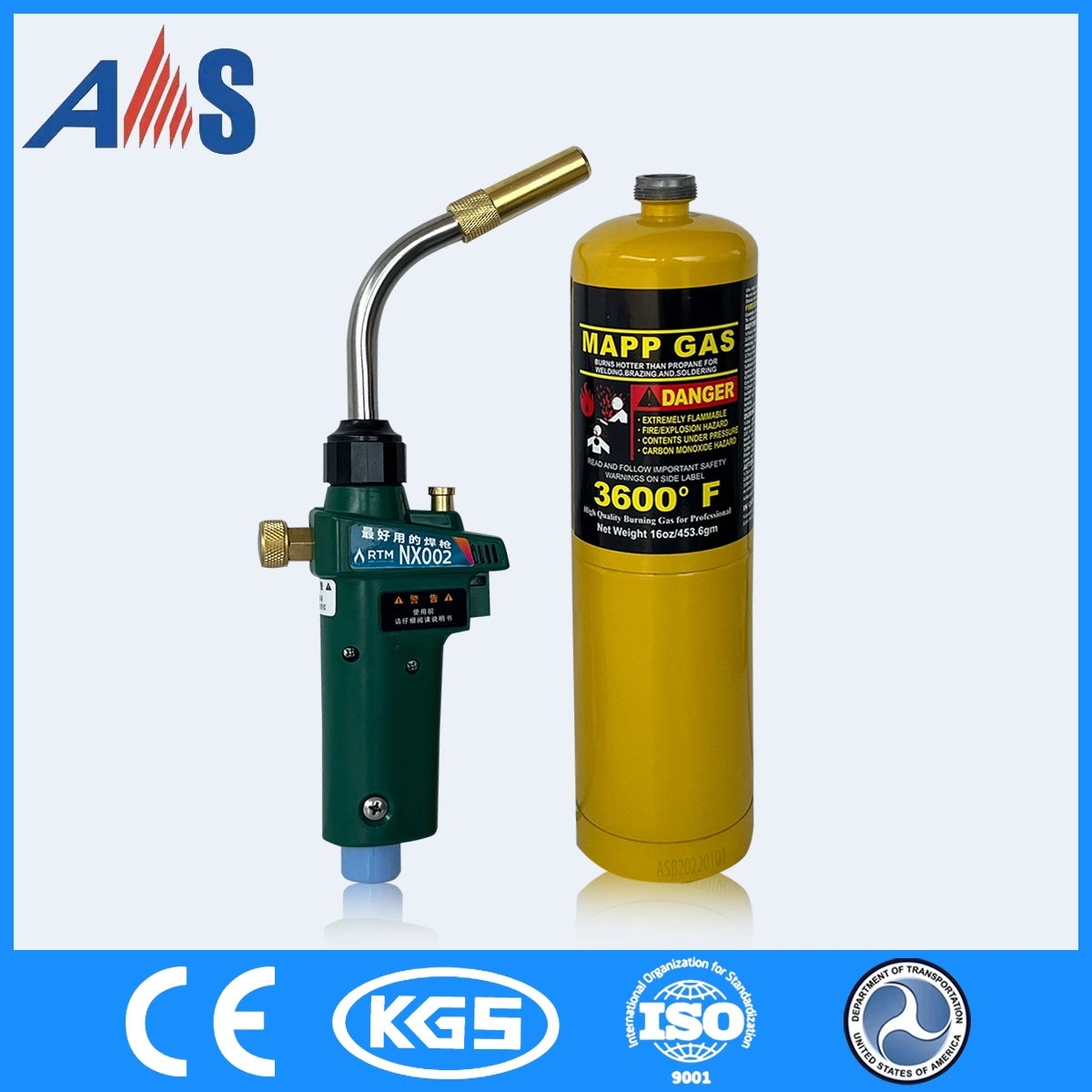 Cilindro de gas MAPP Gas de soldadura Mapp Torch pureza 99,99% de Ansheng Company