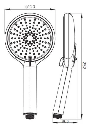 High quality/High cost performance  Innovative Strong Jet ABS Plastic Bathroom Hand Held Shower Handle Shower Rain Shower Head Set