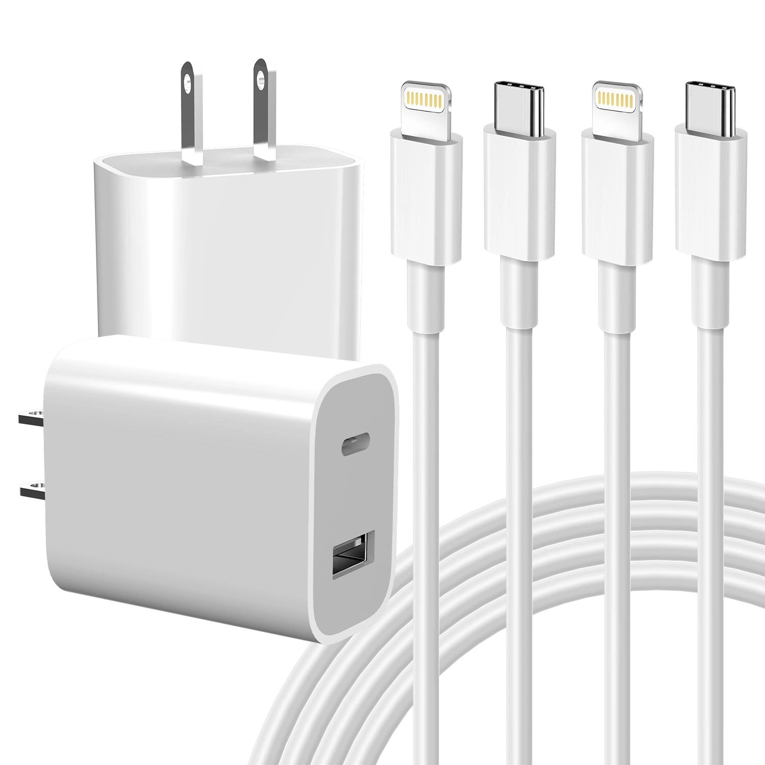 Ficha EUA/Reino Unido/UE 40 W adaptador telefónico de carregamento rápido PD 20 W Mobile Adaptador de carregamento de telemóvel QC3.0 20 W para Samsung Adaptador de parede USB para iPhone