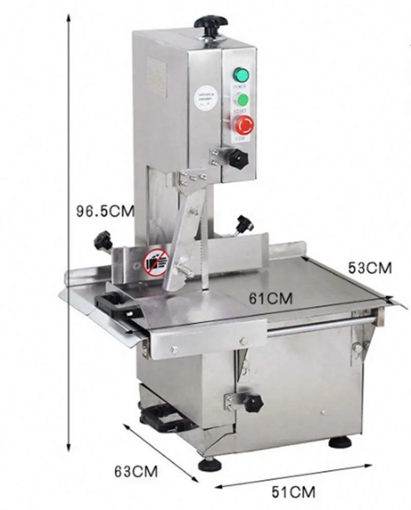 Electric Industrial Stainless Steel Bone Saw Cutter Meat Band Saw Cutting Machine