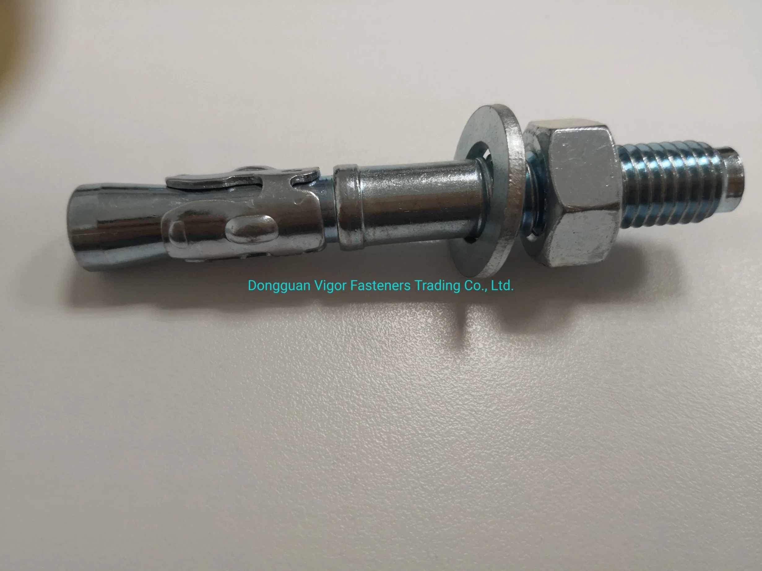 M8X100 Factory Supply Mild Steel Through Bolt Wedge Anchor Expansion Bolt for Construction Building