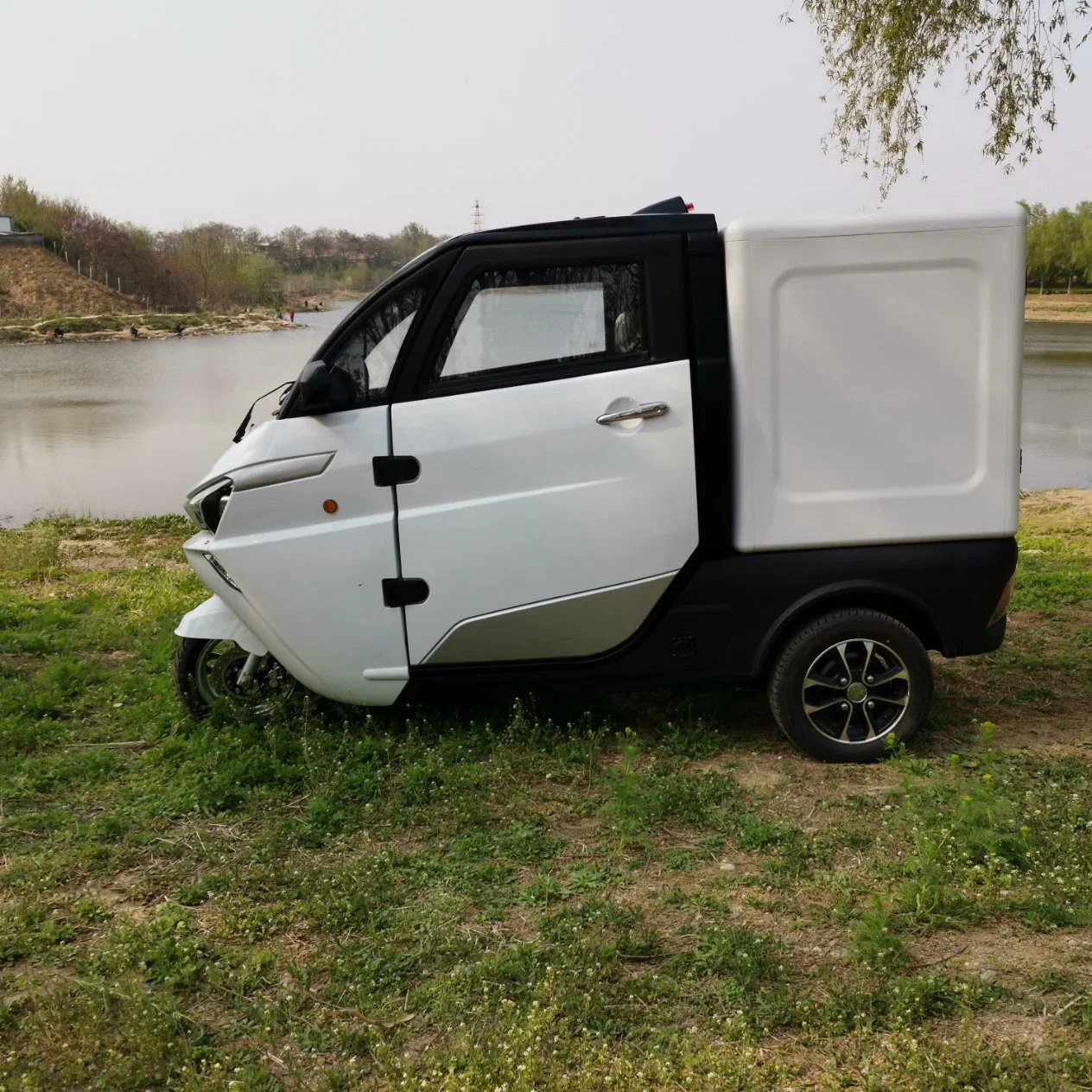 Un botón para iniciar CEE L5e triciclo eléctrico estándar chino de carga Mini Coche eléctrico de la cabina Scooter eléctrico de baja velocidad