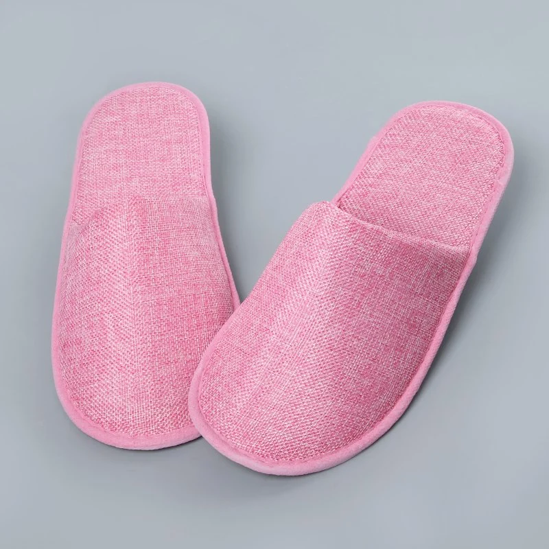 Оптовые Роскошные Hotel Slippers Коконат Coir Fibre Natural Hotel Slipper Экологичный отель Linen Hotel Slippers