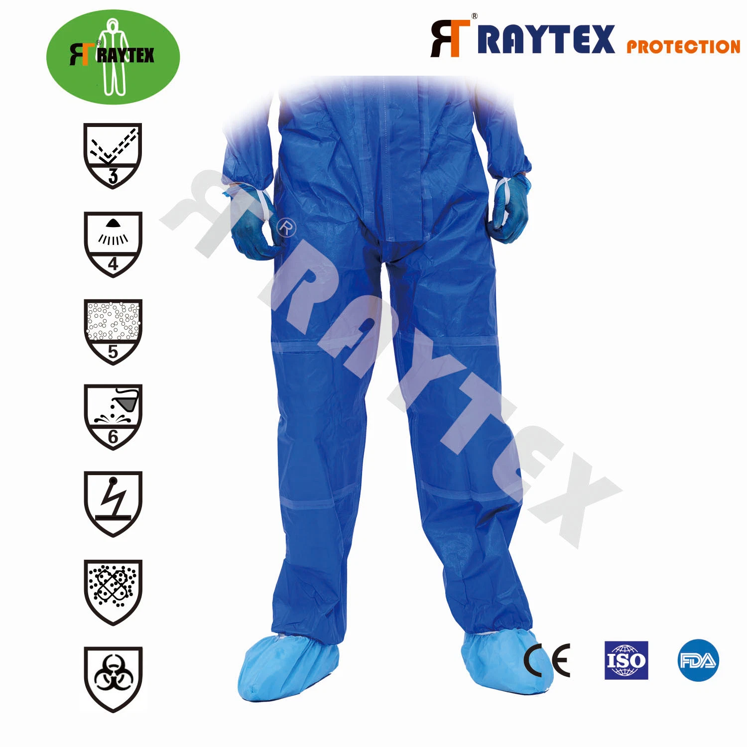 Disposable Safety Full Body Protection Suit Coverall Protective Clothing with European Standard