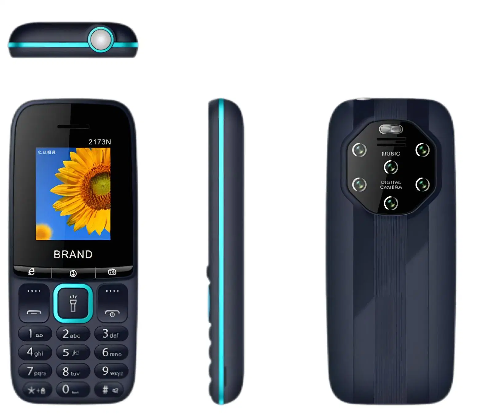 Color Optional Small 2g Key Phone From Factory with Large Battery