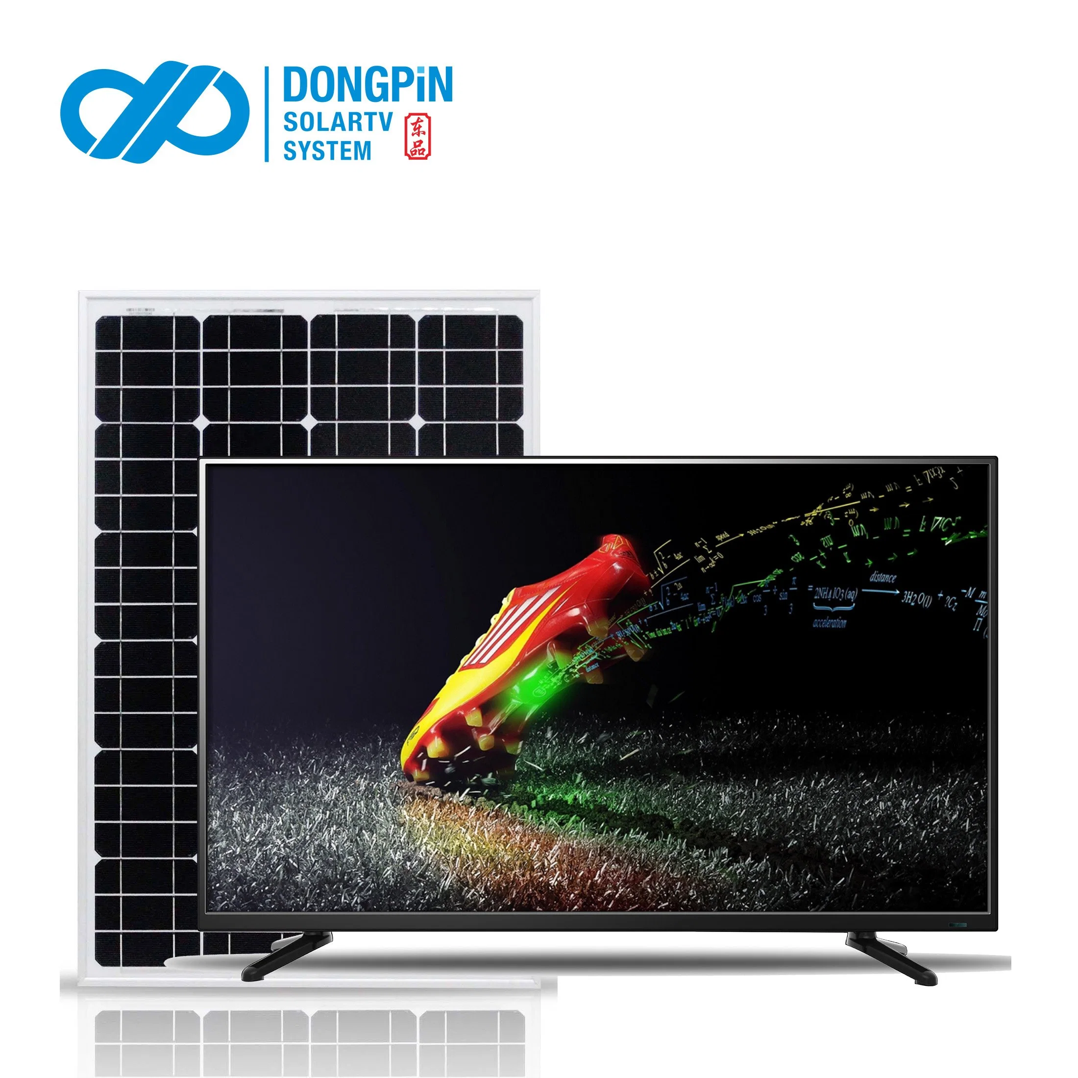 TV Factory Cheap Price Solar TV LED recarregável 19 22 24 32 43 polegadas para televisores LCD com alimentação solar Sistema de Energia de iluminação solar Home