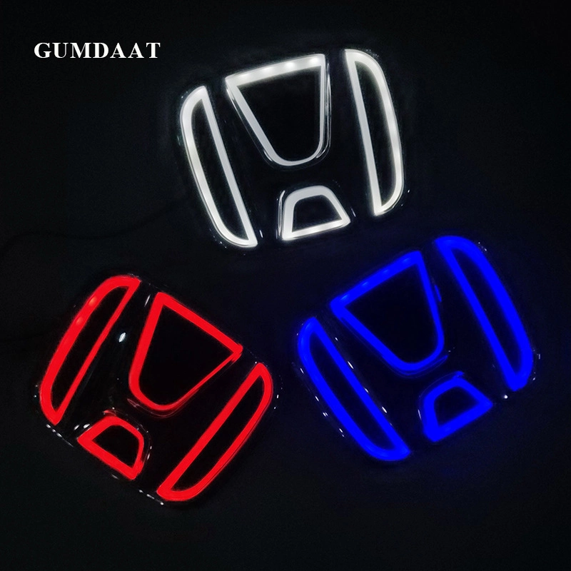 3D Honda Logo Badges Car Front Rear Logo Beacon Light Illuminated Emblems