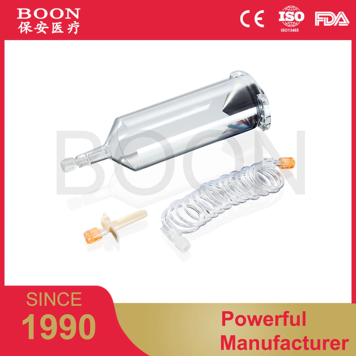 Boon Points de vente Ventes 200ml CT seringues pour la pompe haute pression Medtron Accutron-CT le contraste de la pression des injecteurs