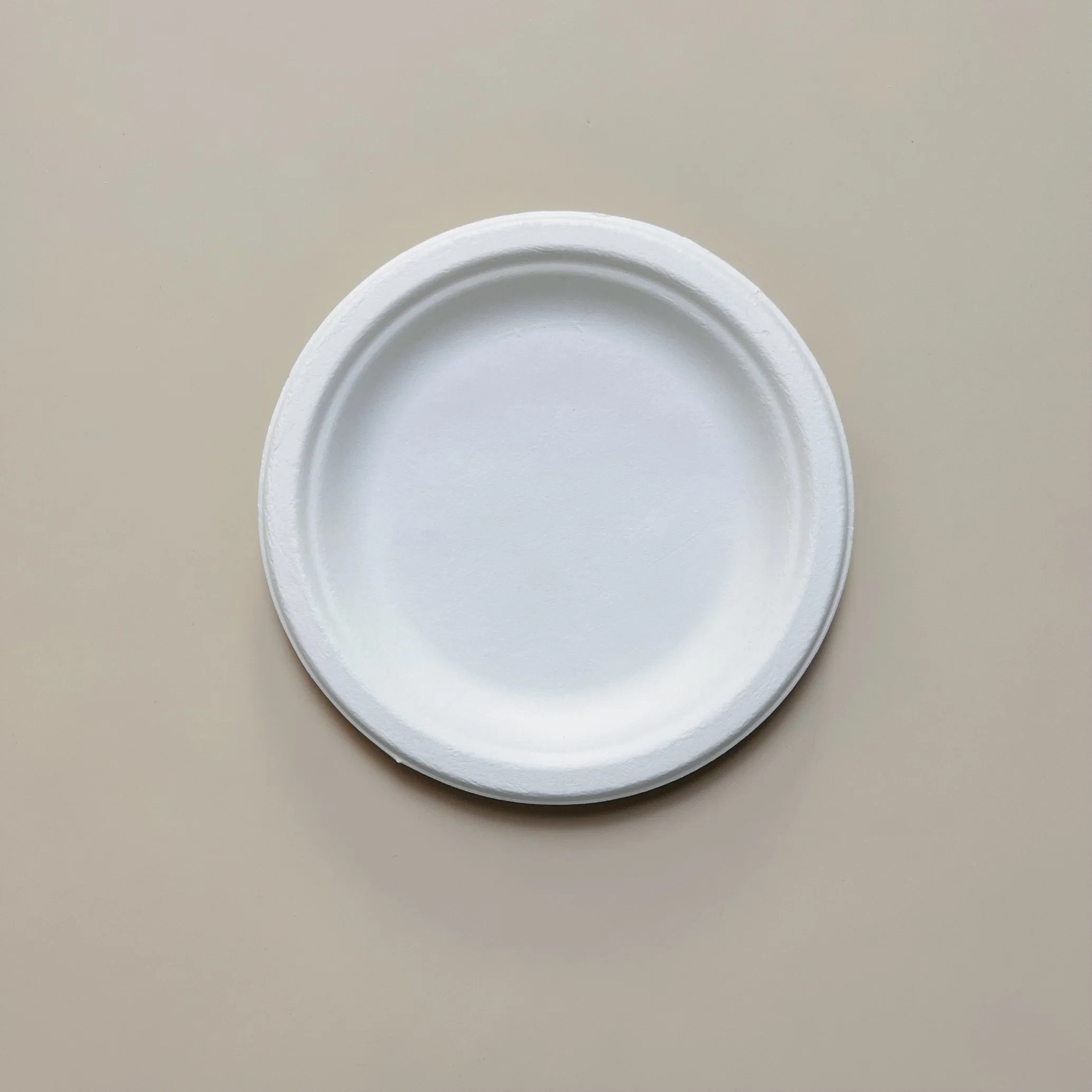 Sugarcane Bagasse Pulp Round Plate Compostable Paper Plate Biodegradable Disposable Container Food Plate