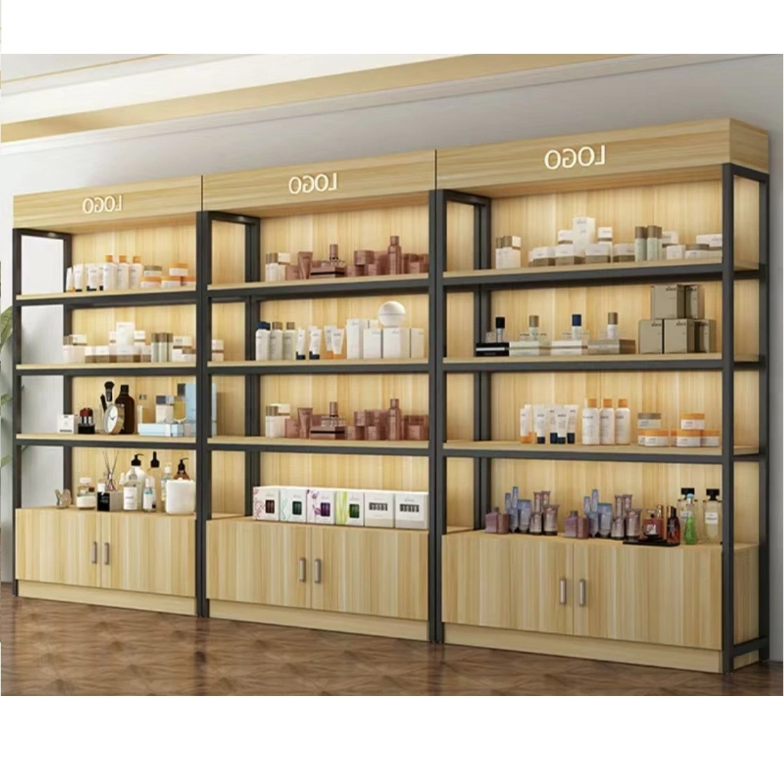 Wholesale Cabinet Rack Shop Design Ideas Store Fixture Cosmetics Display Rack