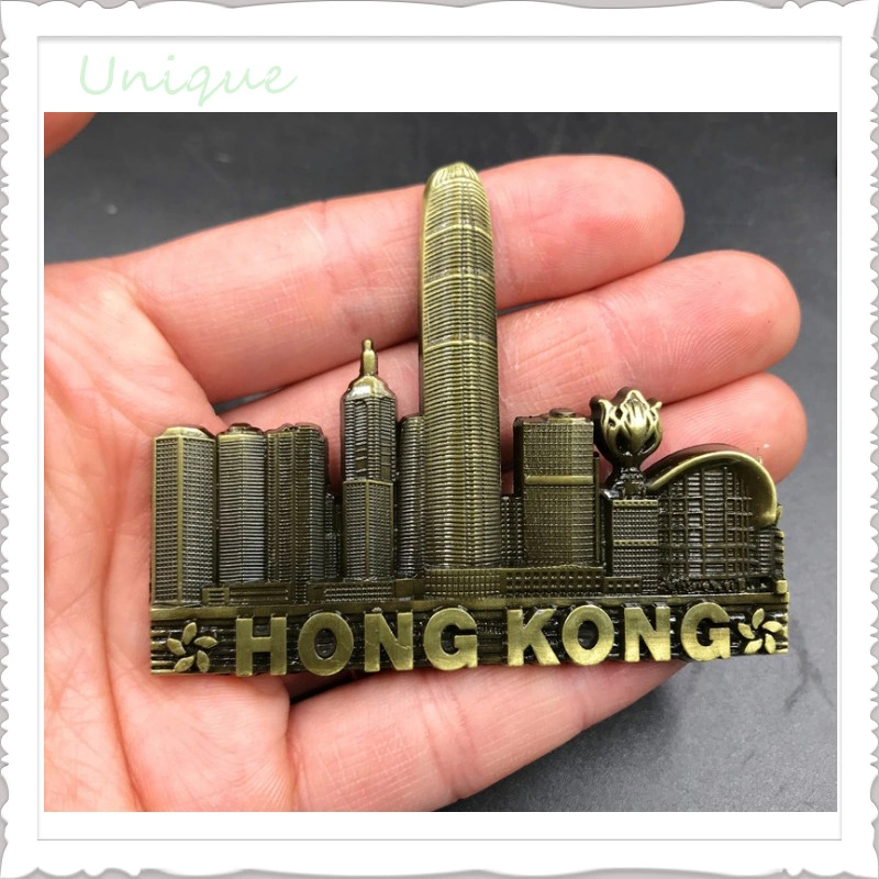 Whosolvente Fabricant Antique laiton 3D métal réfrigérateur aimant pour le meilleur Cadeaux promotionnels souvenirs en design personnalisé
