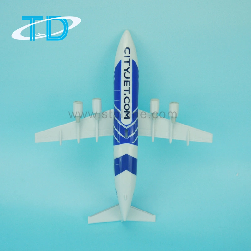 Plastic Aircraft Cityjet 39cm Bae146 Plane Model for Collection