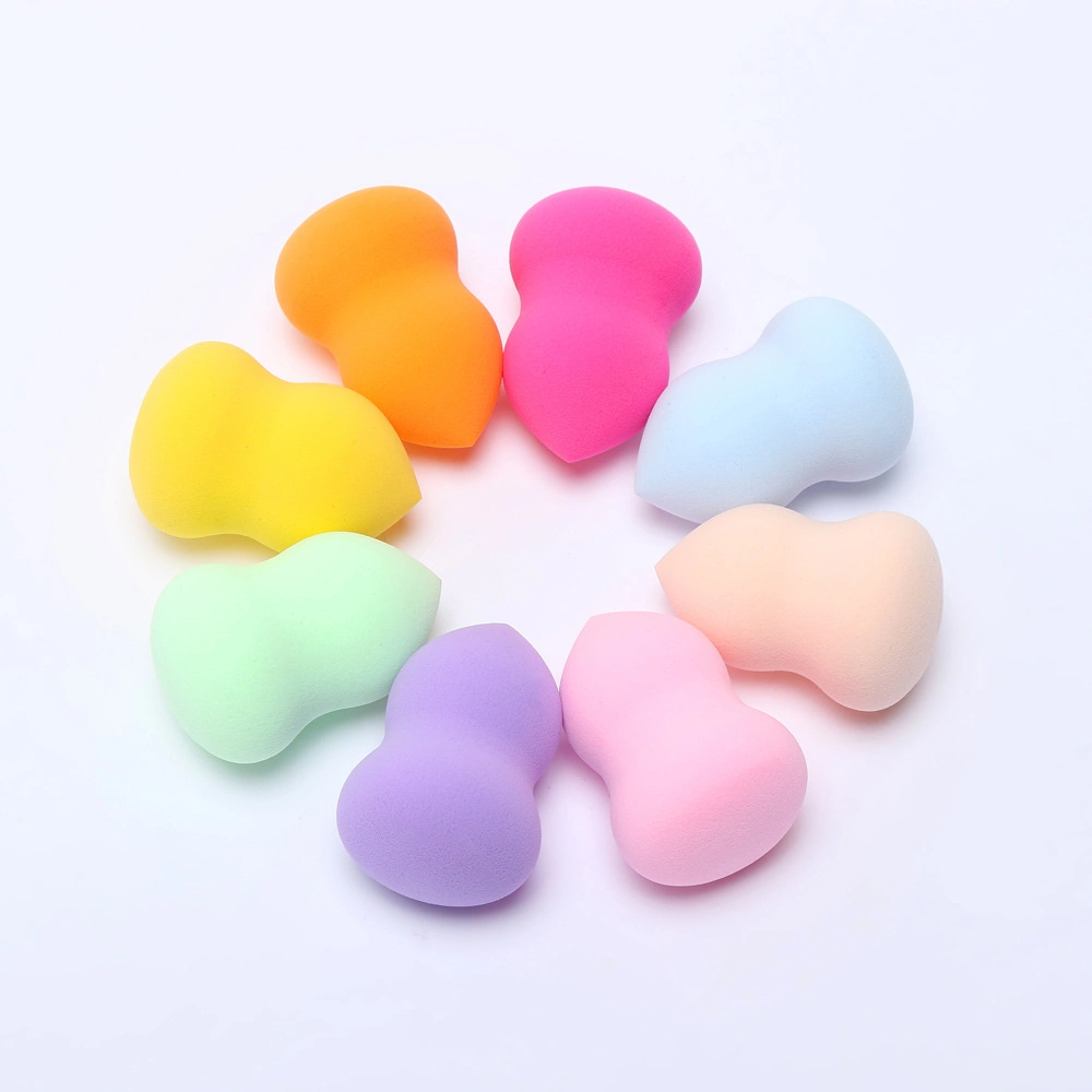 Colorful Silicone Plastic Case Microfiber Super Soft Cosmetic Sponges for Makeup Blending Egg Remove Sponge Packaging Reusable