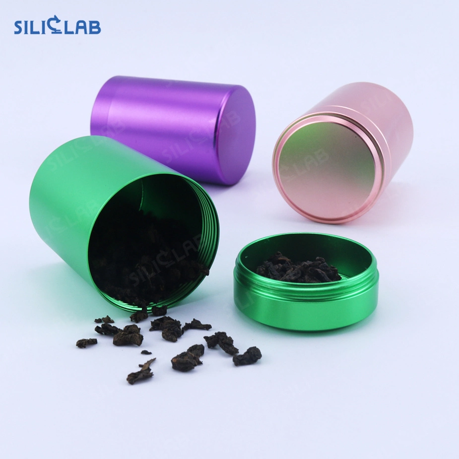 Siliclab Smoking Shop Aluminium Alloy Round Herb Tobacco Storage Jars Container Stash Box