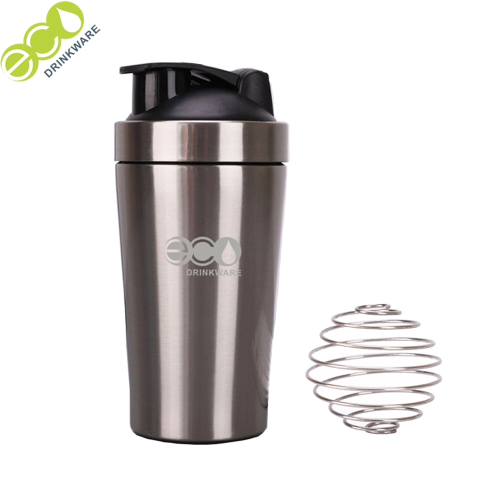 Les fabricants de GS060 Cool Unwholesale ique bouteille d'eau sous étiquette privée conçoit la protéine en acier inoxydable 600ml Shaker avec l'échelle