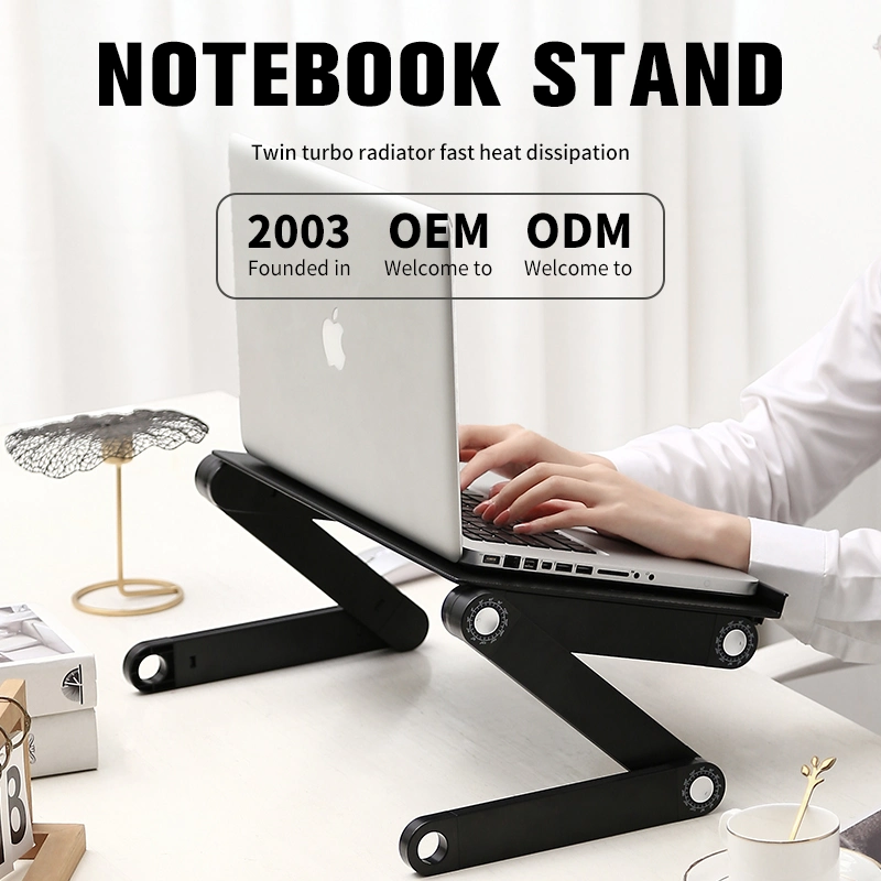 Manufactory Modern Flexible Legs Mini Aluminum Alloy Adjustable Computer Holder Laptop Desk Stand