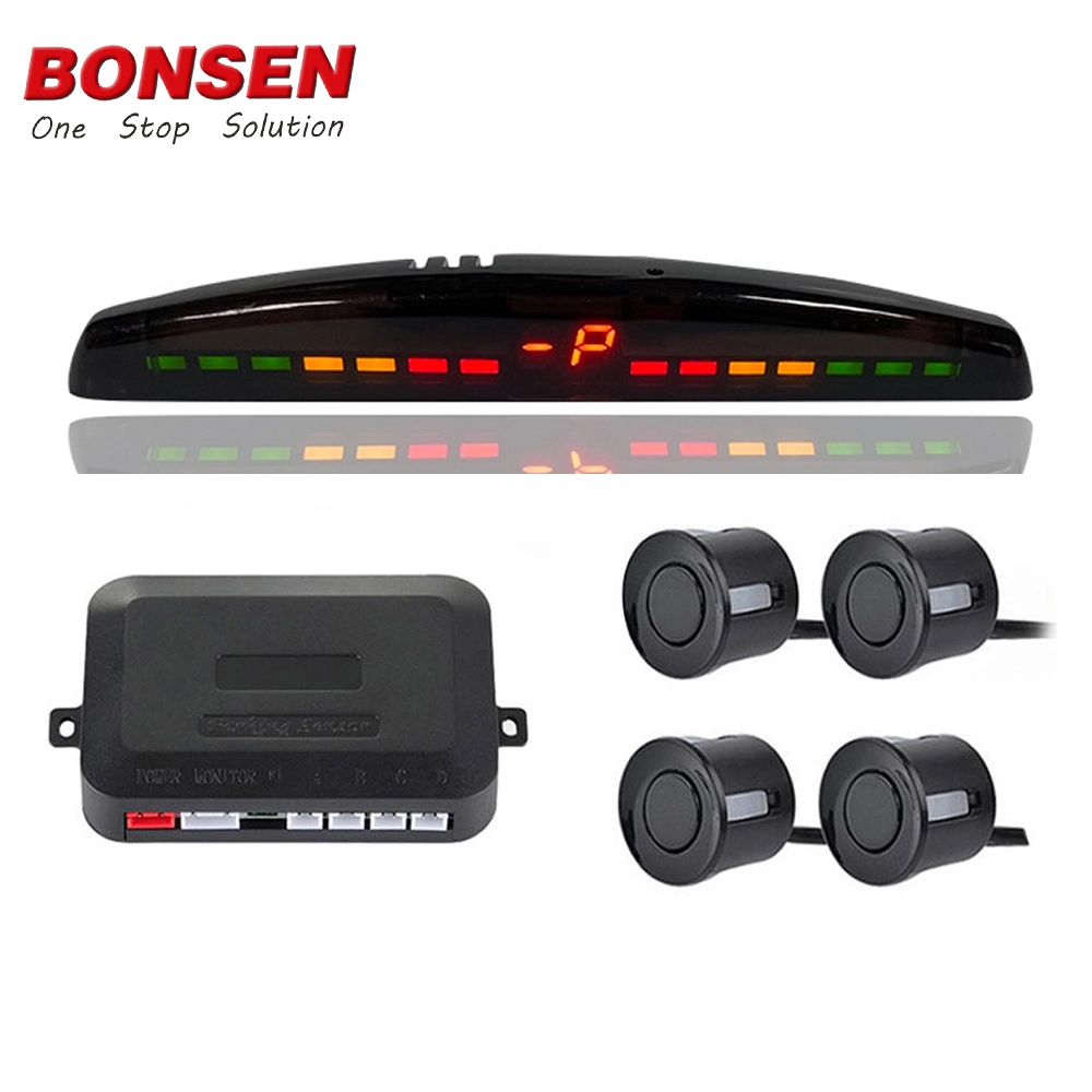 Système de capteur de stationnement de voiture stationnement en marche arrière capteurs à ultrasons stationnement Kit universel de guidage assisté avec 4 capteurs