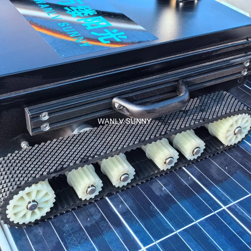 24 Volt Lithium Battery Equipped Solar Panel Cleaning Machine with 1.1 M Width Rolling Brush