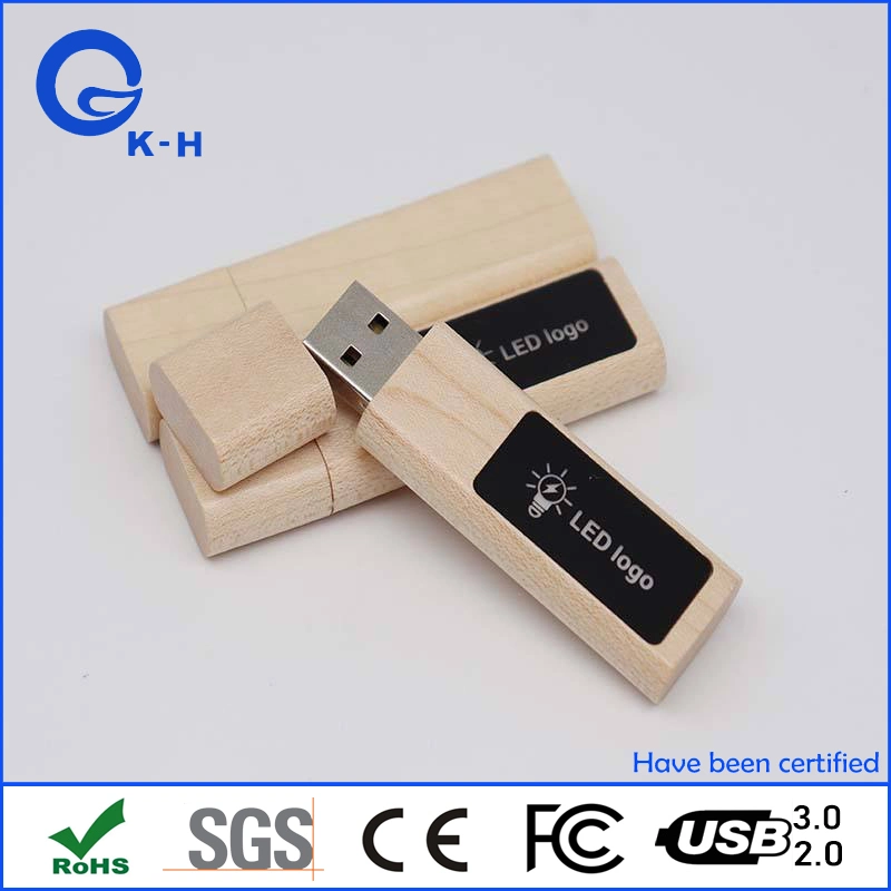 New USB Gadget Custom Flash Memory Driver Light up Logo Promotional Gift